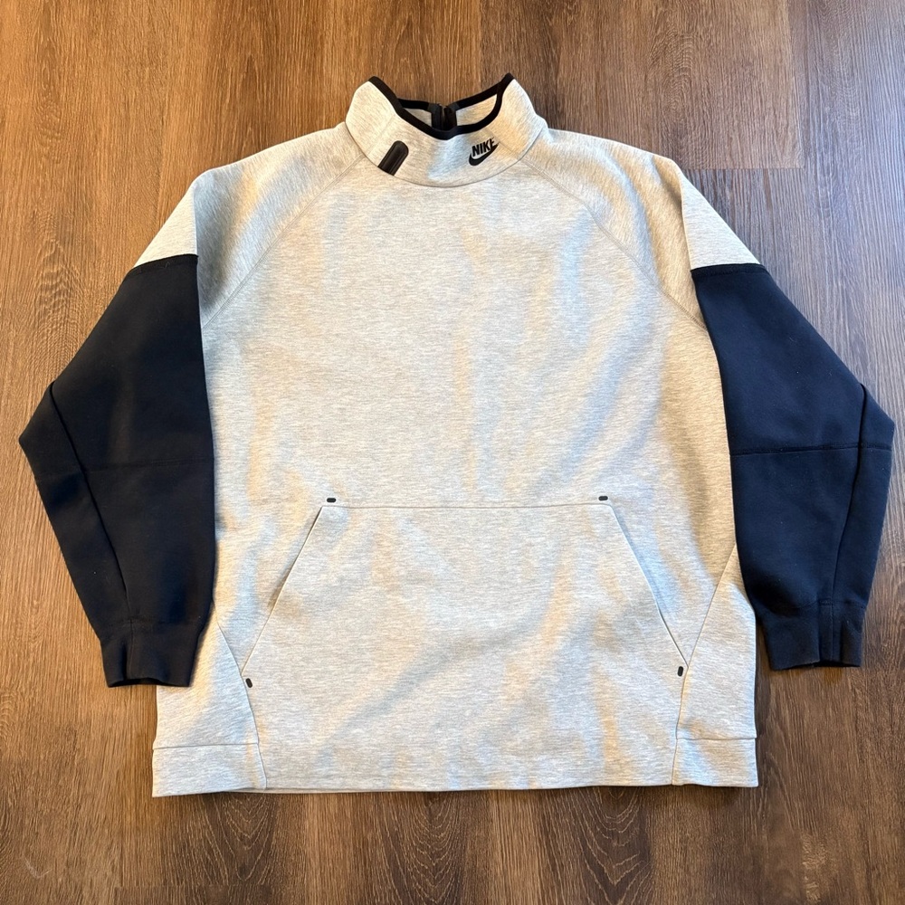 Nike Sportswear Tech Mock Neck Dress Oversized Grey Black Small Sweatshirt Uni